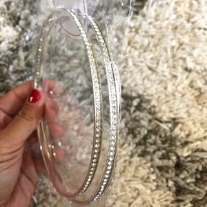 🎀5 FOR $5🎀 oversized Rhinestone Hoop Earrings